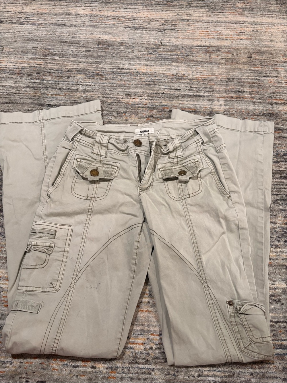 Blank Brand Women's Light Gray Cargo Jeans